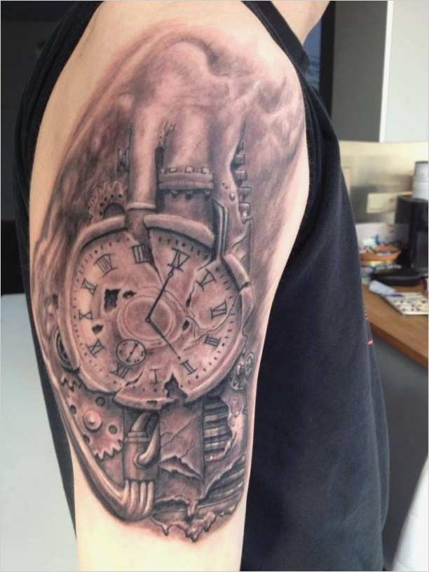 Tattoo Uhrwerk Vorlagen Einzigartig Tattoo Biomechanik Uhrwerk Arm