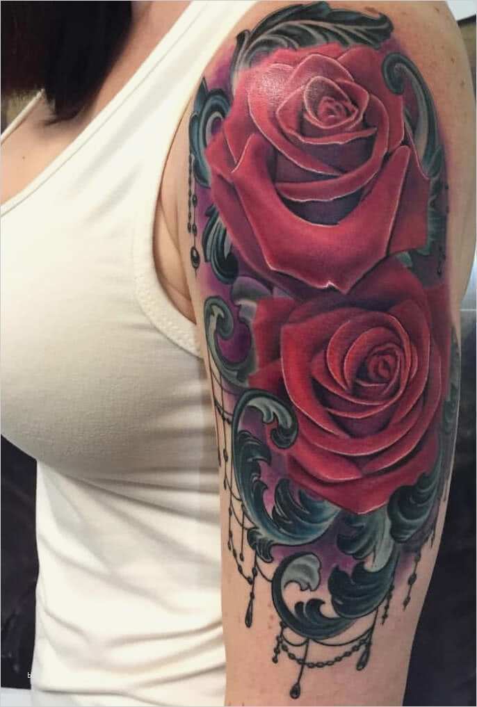 Tattoo Vorlagen Hübsch Tattoo Rose Auf Dem Oberarm