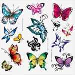 Tattoo Vorlagen Schmetterling Gut Klebe Tattoo Schmetterlinge 5 Motive 1 19