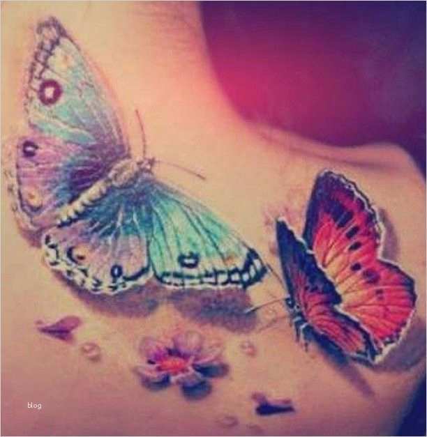 49 Inspiration Tattoo Vorlagen Schmetterling Ideen 2 Schmetterlinge 3D Tattoo Schulter friendship