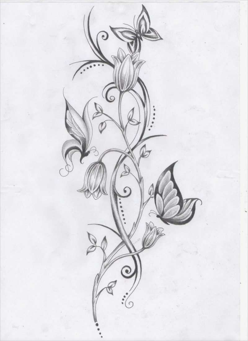 Tattoo Vorlagen Zeichnen Cool Blumenranken Tattoo 20 Schöne Vorlagen Für Diverse