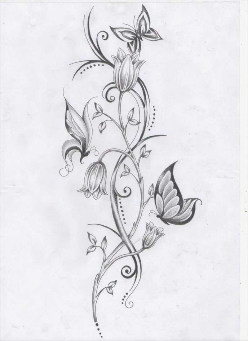 Tattoo Vorlagen Zeichnen Gut Blumenranken Tattoo 20 Schöne Vorlagen Für Diverse