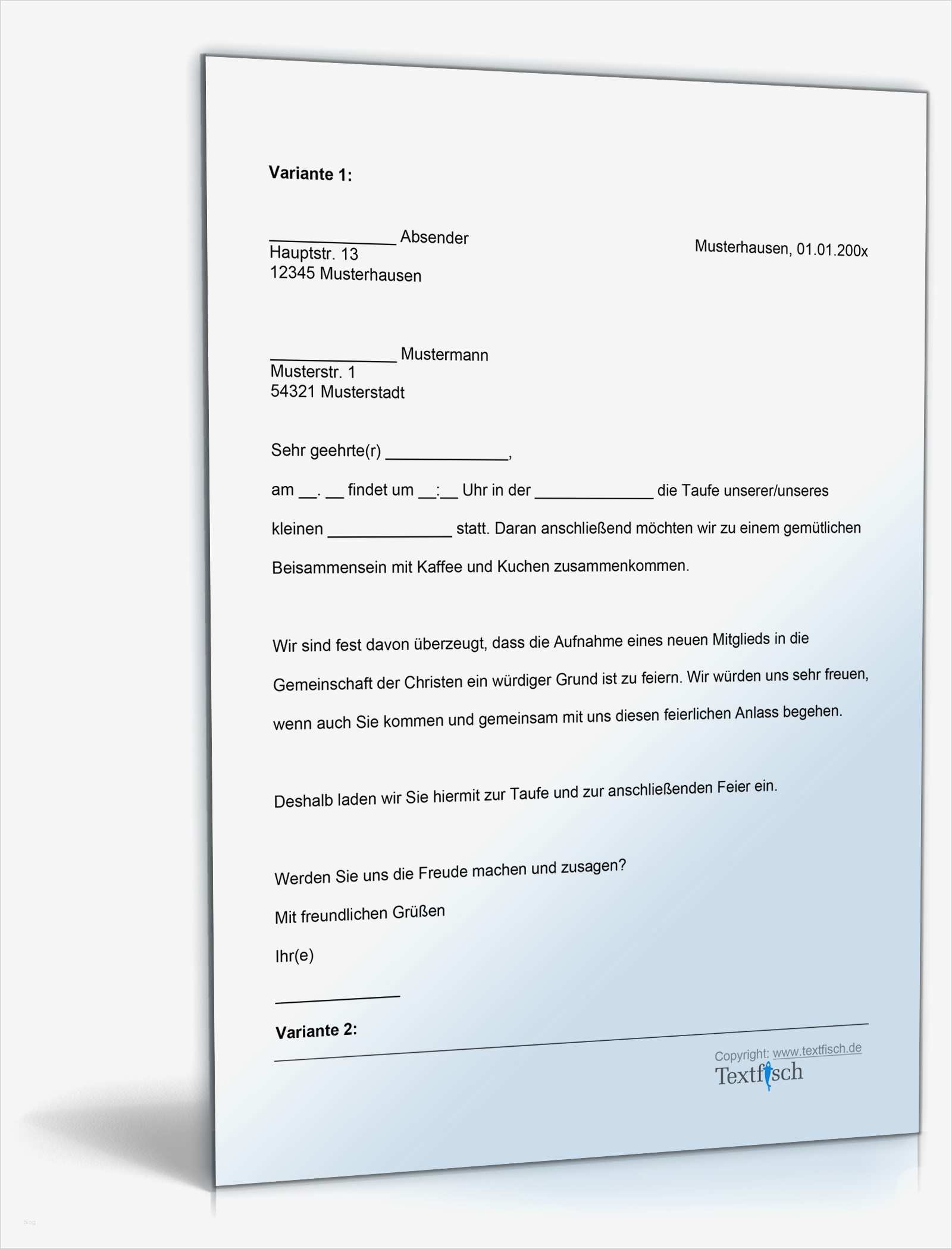 Taufe Einladung Vorlage Genial Einladung Zur Taufe • De Musterbrief Download
