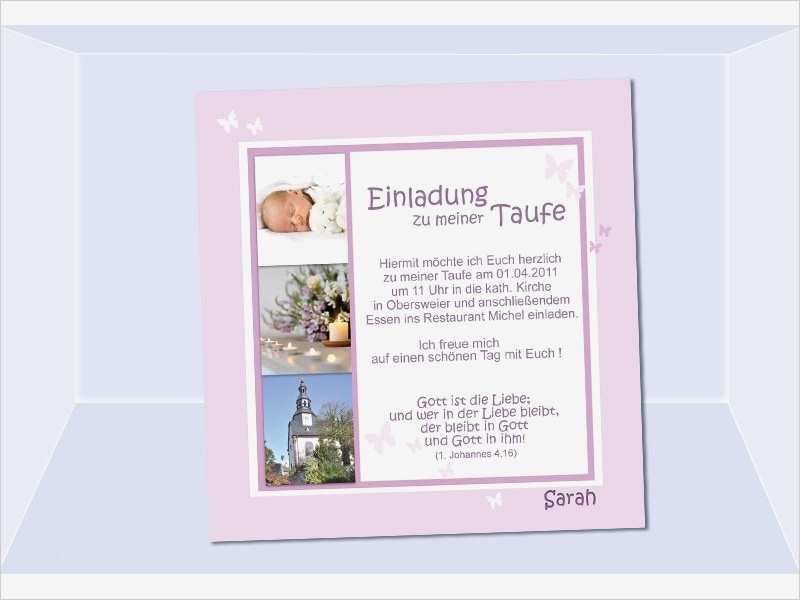 Taufeinladung Text Vorlagen Schön Einladung Text Taufe – Biblesuite