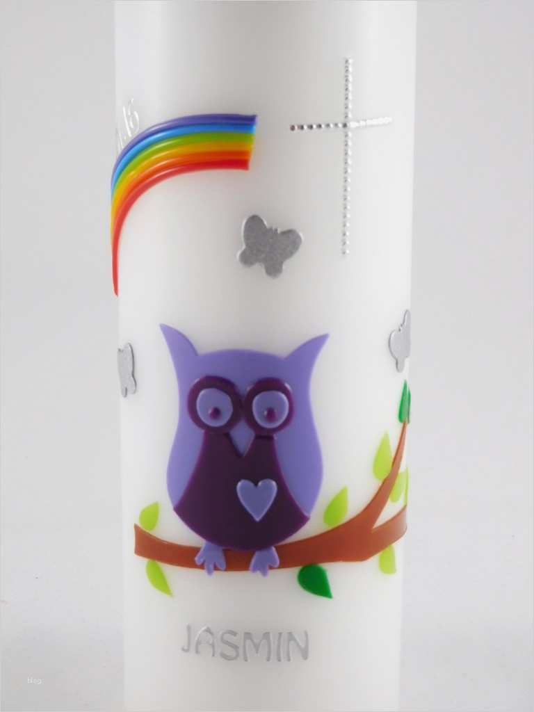 Taufkerze Eule Vorlage Best Of Taufkerze Motiv Eule Kerzenliebe