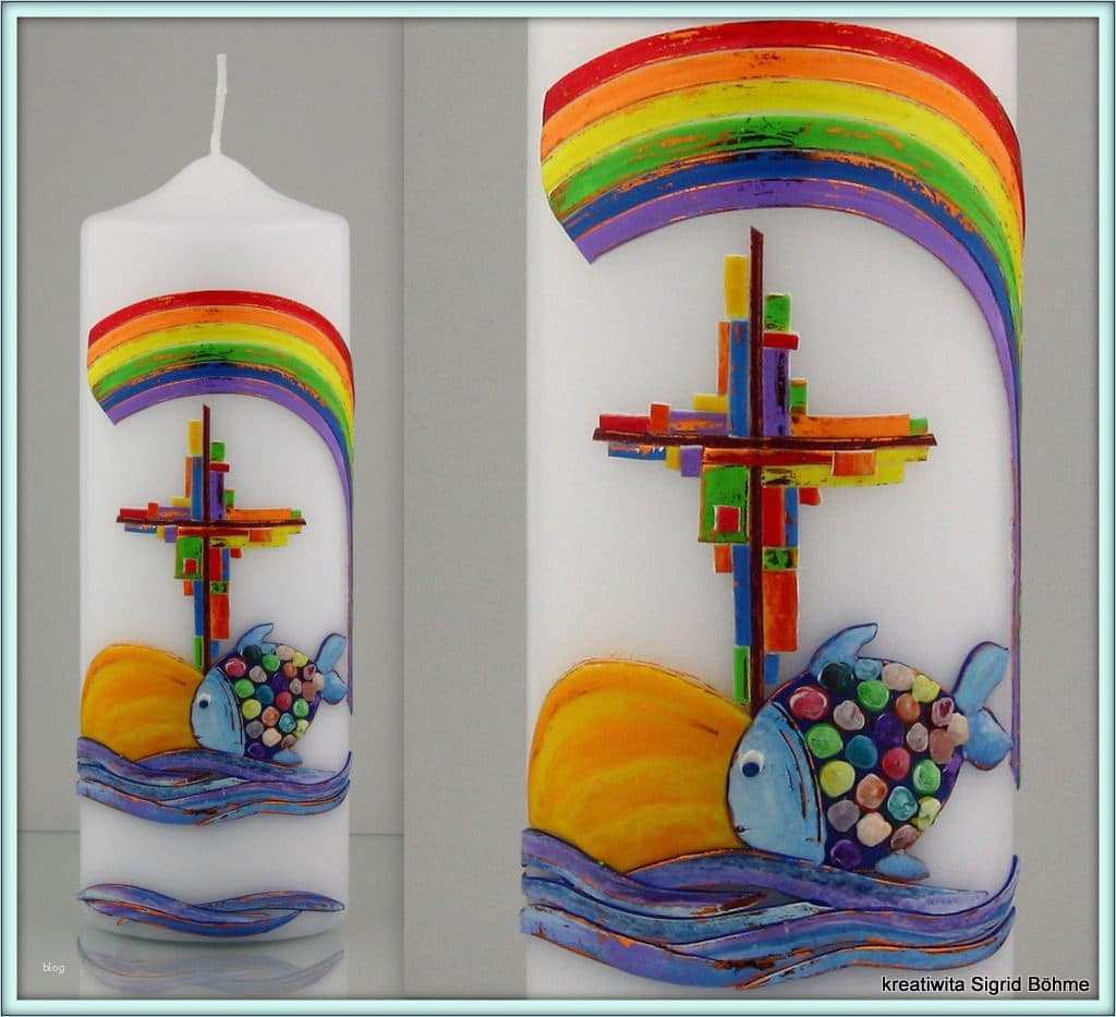 Taufkerze Fisch Vorlage Cool Taufkerze "fisch" Dw 374 Geschenke Bei Handmade Kultur