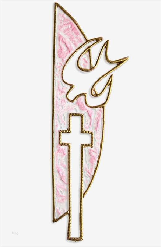 Taufkerze Motive Vorlagen Erstaunlich Wachsmotiv Taufe Taufemblem Mit Kreuz U Taube Rosa Gold