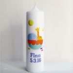 Taufkerze Selbst Gestalten Vorlagen Erstaunlich Taufkerzen Reserviert Taufkerze Arche Noah Ein