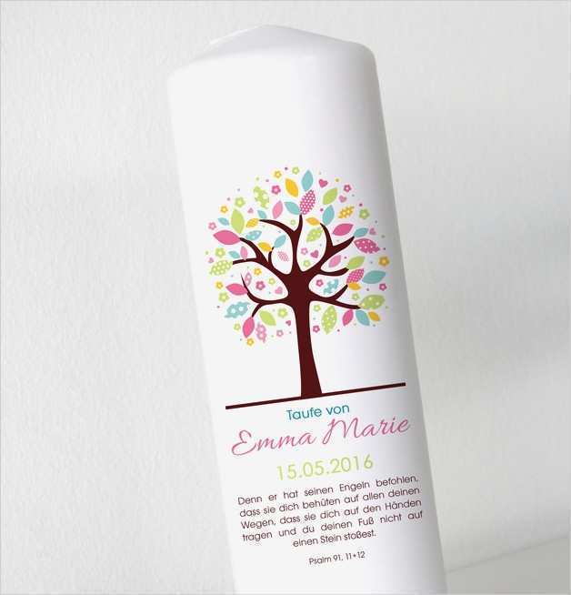 Taufkerzen Mädchen Vorlagen Cool Taufkerzen Taufkerze Lebensbaum Ii Mädchen Ein