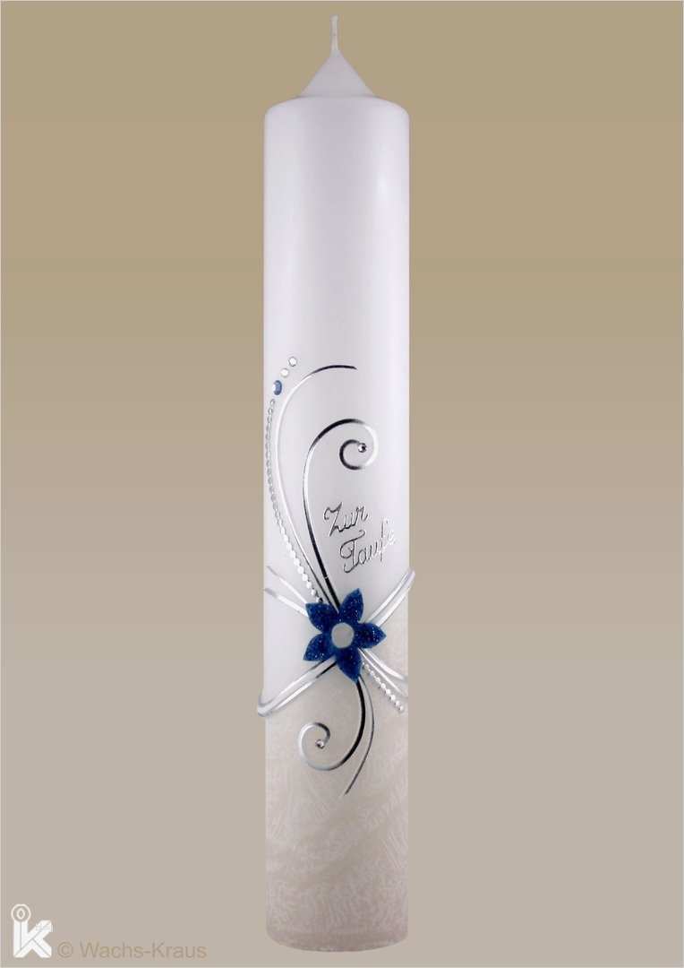 Taufkerzen Mädchen Vorlagen Großartig Moderne Taufkerze Für Einen Jungen Blaue Blume Aucht