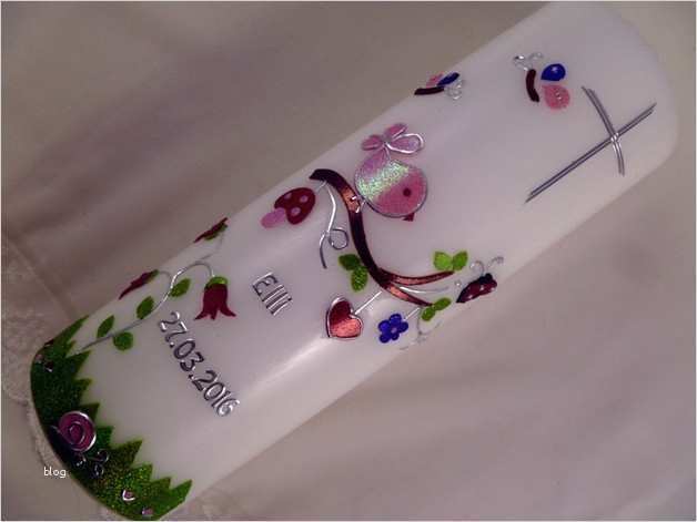 Taufkerzen Mädchen Vorlagen Gut Taufkerzen Taufkerze Mädchen "zauberwelt 15" Ein