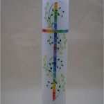 Taufkerzen Vorlagen Zum Ausdrucken Inspiration Taufkerze "regenbogenkreuz"