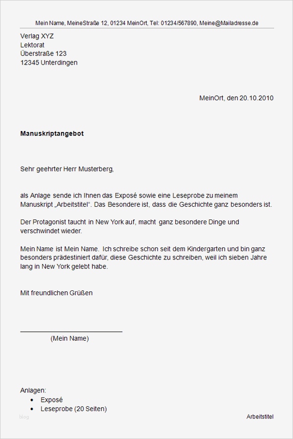 Teilnahme Auf Eigene Gefahr Vorlage Bewundernswert Was Gehört Alles In Ein Verlagsanschreiben