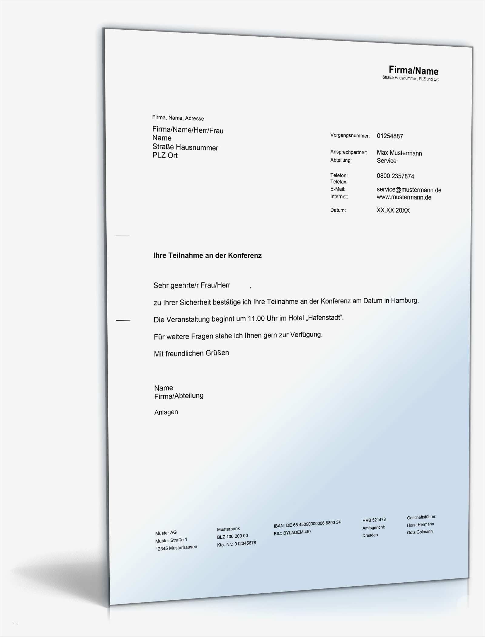 Teilnahme Auf Eigene Gefahr Vorlage Erstaunlich Bestätigung Konferenzteilnahme