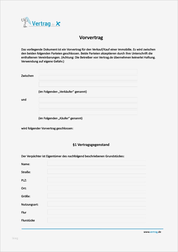Teilnahme Auf Eigene Gefahr Vorlage Wunderbar Vorvertrag Kaufvertrag Muster