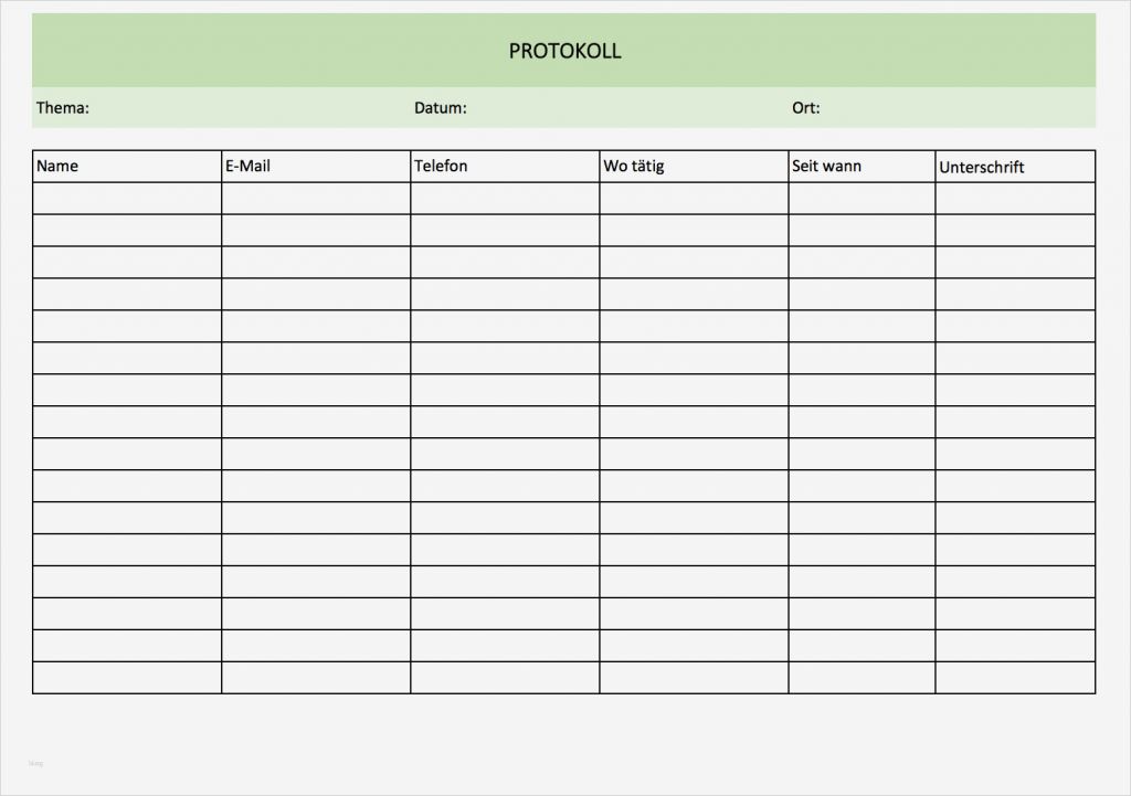 Telefonnotiz Vorlage Luxus Protokollvorlage Als Muster