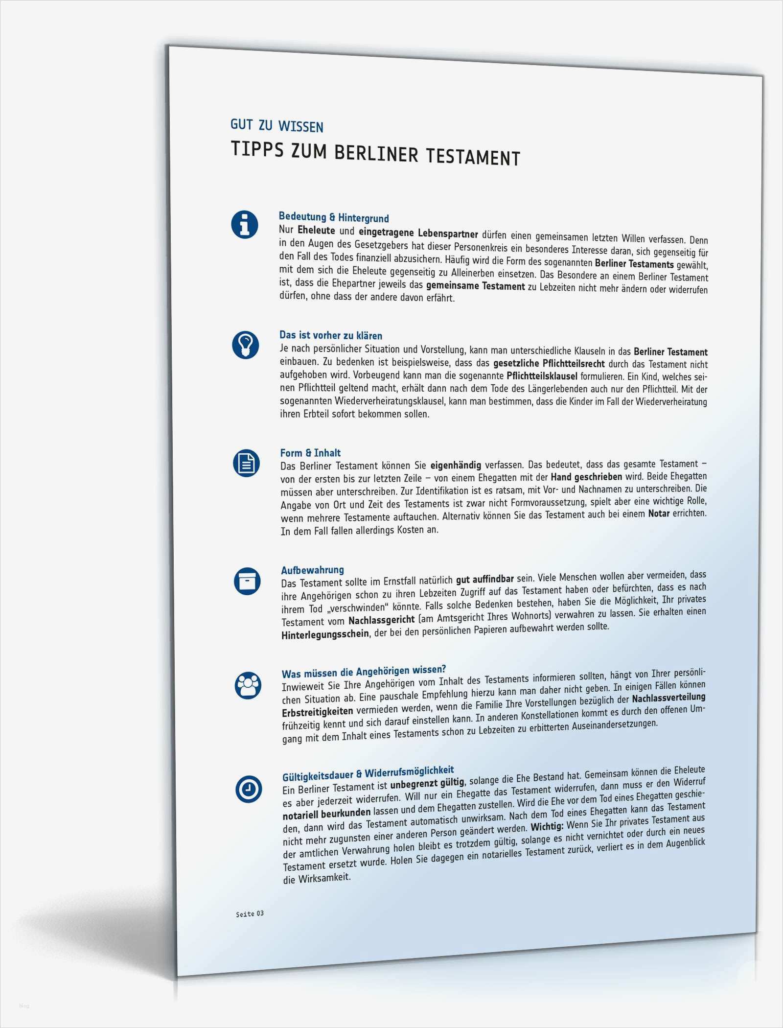 Testament Erstellen Vorlage Einzigartig Berliner Testament Vorlage Für Handschriftliches Testament