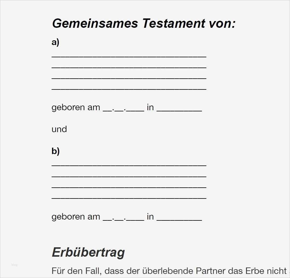 Testament Handschriftlich Vorlage Best Of Vorlage Berliner Testament – Vorlagen 1001