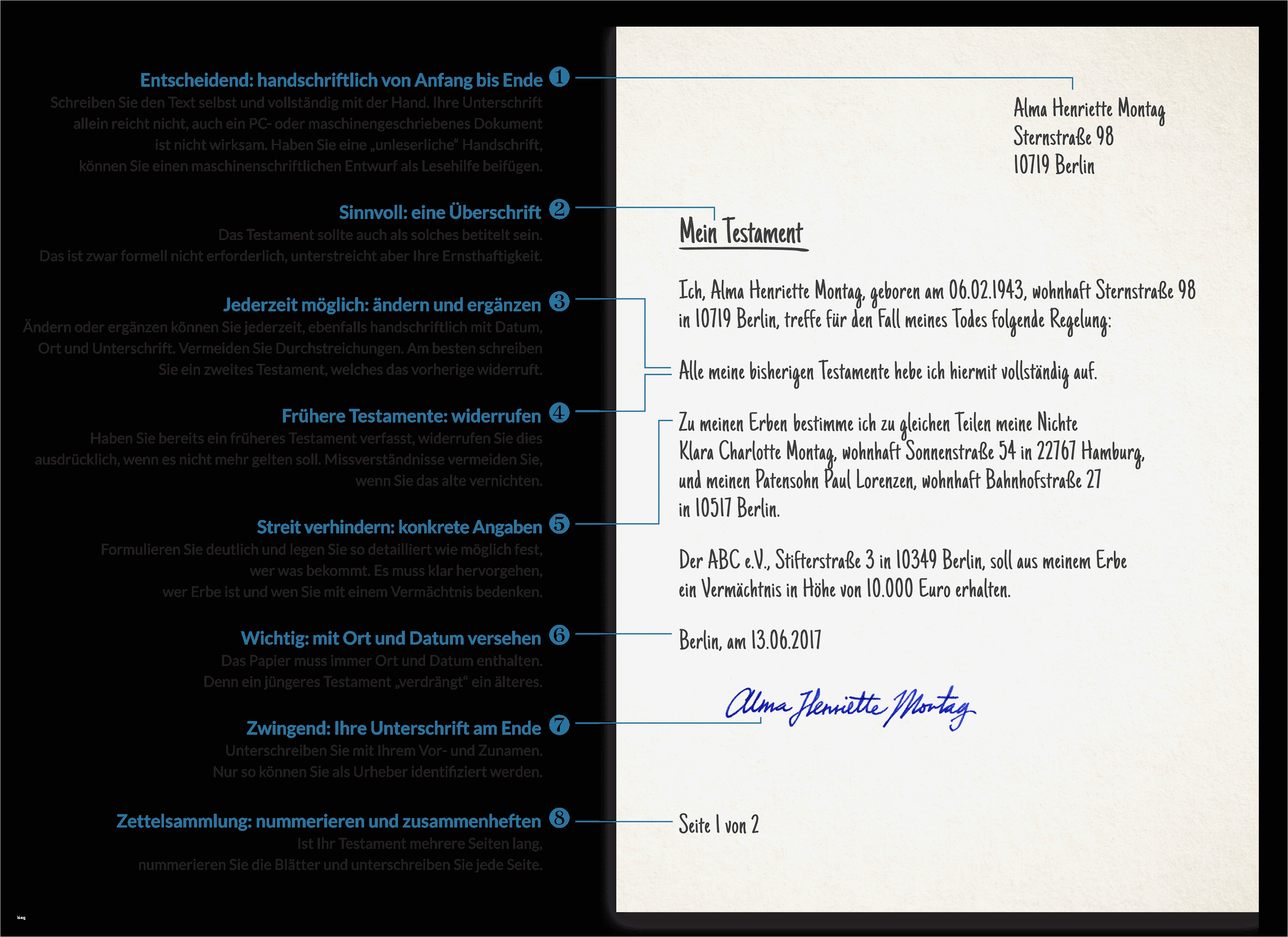 Testament Handschriftlich Vorlage Genial Testament Selbst Verfassen