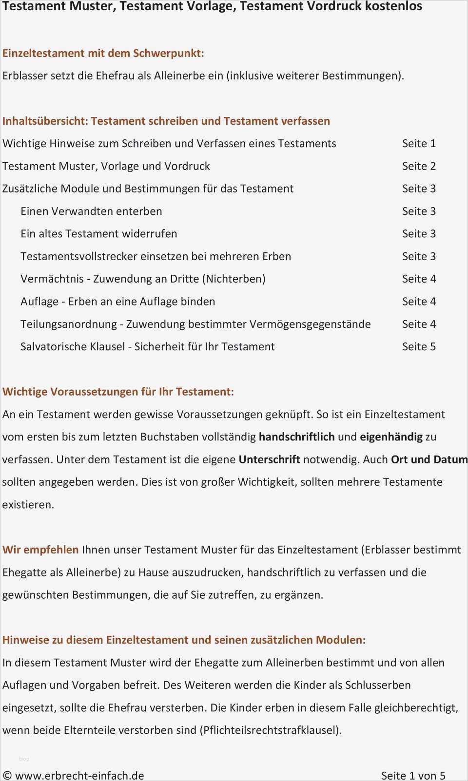 Testament Vorlage Kostenlos Angenehm Vorlage Berliner Testament Kostenlos Einzigartig