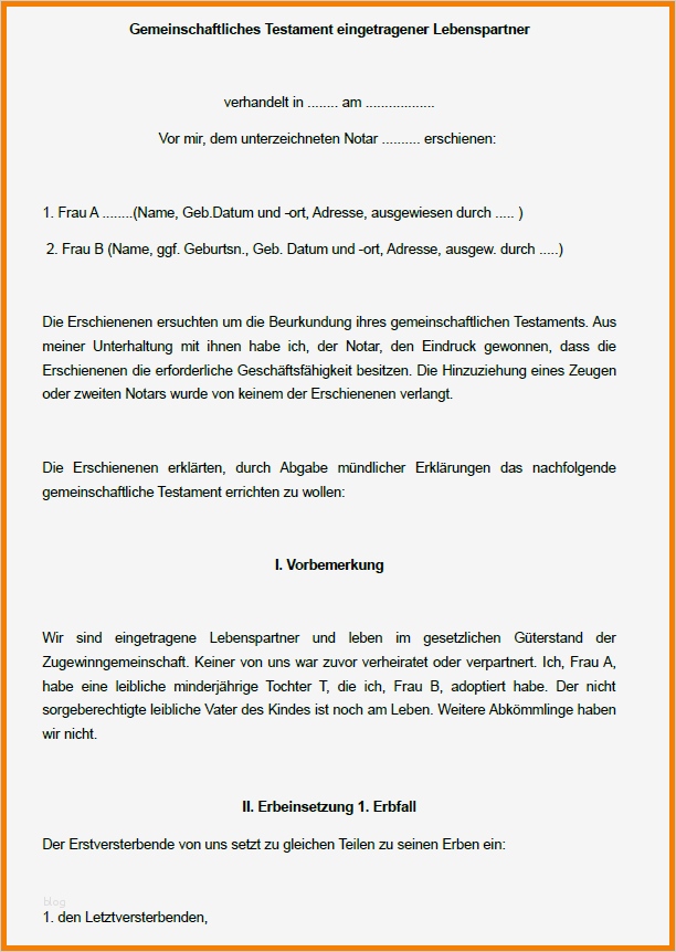 Testament Vorlagen Zum Ausdrucken Neu 12 Testament Vorlage