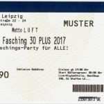 Ticket Gutschein Vorlage Bewundernswert Ba Hu Fasching 30 Plus Leipzig Karten Dinner