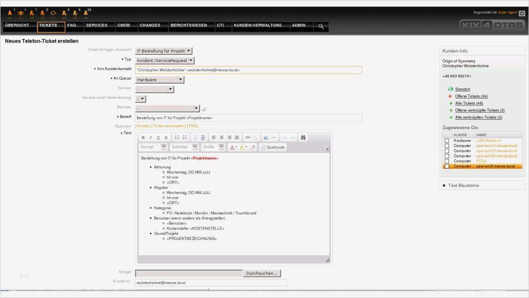 Ticket Vorlage Einzigartig Das Bietet Kix4otrs Die Ticket Vorlagen Puterwoche