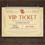 Ticket Vorlage Zum Bearbeiten Genial Drucke Selbst Kreative Einladungskarte Vip Ticket Retro
