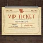 Ticket Vorlage Zum Bearbeiten Kostenlos Bewundernswert Drucke Selbst Kreative Einladungskarte Vip Ticket Retro