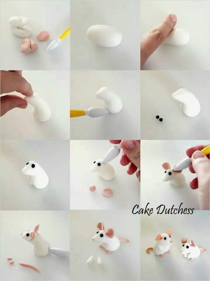 Tiere Kneten Vorlagen Luxus Fimo Mäuschen Anleitung Fimo Pinterest
