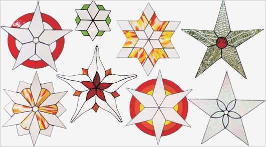 Tiffany Glas Vorlagen Süß Sterne Glas Bevelsätze Für Tiffany Glaskunst