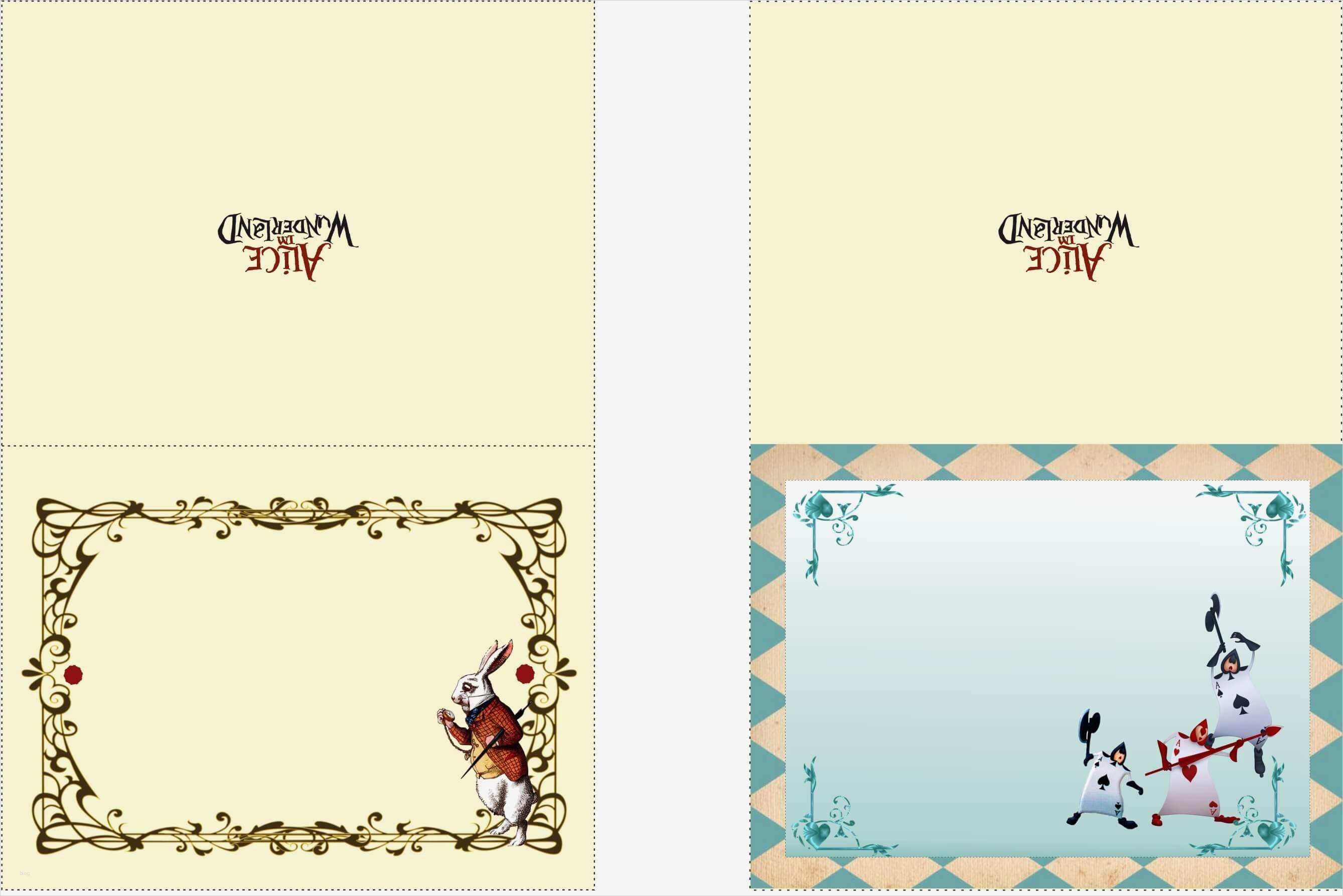 Tischkarten Vorlagen Word Beste Kostenloses Partyzubehör Für Alice Im Wunderland Zum