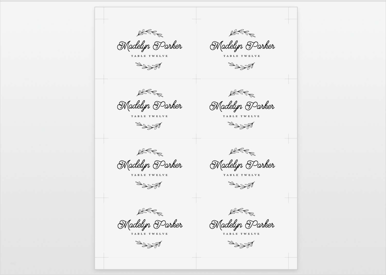 Tischkarten Vorlagen Word Inspiration Vorlage Zum Ausdrucken Tischkarten Tischkarten Hochzeit