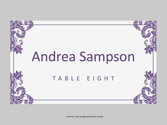 Tischkarten Vorlagen Wunderbar Hochzeit Tischkarten Vorlage Gefaltet Lila Damast