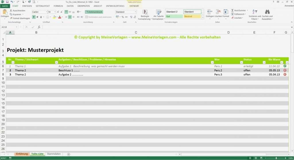 To Do Liste Vorlage Excel Angenehm to Do Liste Excel Vorlage Pendenzenliste Aufgabenliste
