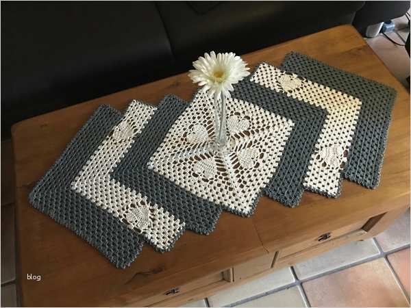 Topflappen Häkeln Vorlagen Kostenlos Neu Häkeln Tischläufer Mit Herz