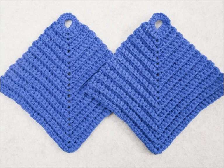 Topflappen Häkeln Vorlagen Kostenlos Süß topflappen Mit Rippenmuster Häkeln