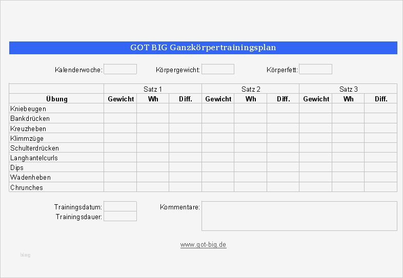 Trainingsplan Pdf Vorlage Schön Bodybuilding Trainingsplan Download