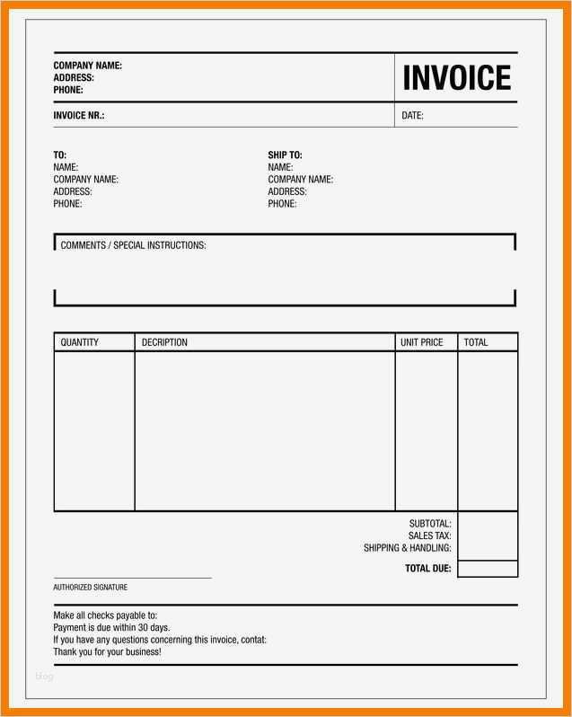 Transportauftrag Vorlage Word Angenehm 5 Englische Rechnung Muster