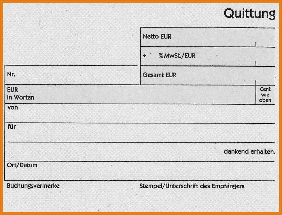 Transportauftrag Vorlage Word Gut 20 Quittung Clipart