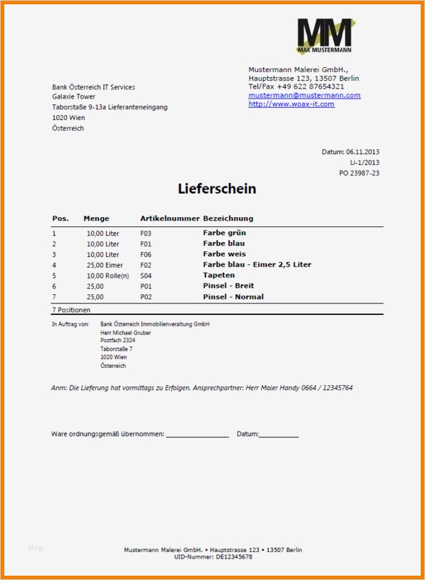 51 Erstaunlich Transportauftrag Vorlage Word Ideen 2 9 transportauftrag muster