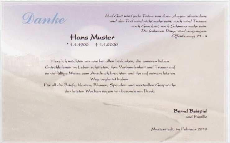Trauer Danksagungskarten Vorlagen Cool Trauerdanksagungskarte Motiv Lebensweg Drucken