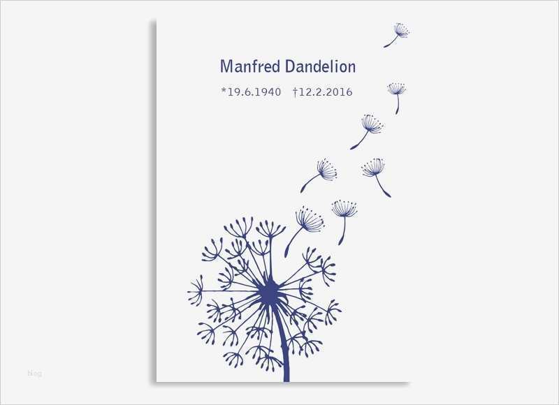 Trauerbrief Vorlage Kostenlos Erstaunlich Trauerkarten Pusteblume