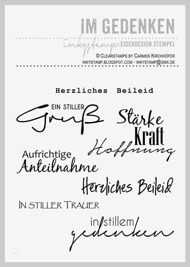 Trauerkarte Vorlage Wunderbar Stempel & Stempelkissen Im Gedenken Stempel Set Ein