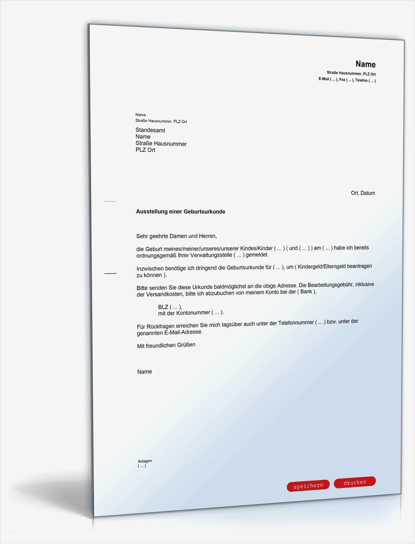 Trauerrede Vorlage Download Kostenlos Neu Bitte Zusendung Geburtsurkunde