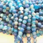 Trennblätter Vorlage Kostenlos Fabelhaft Natürliche Streifen Achat Perlen Kugel Matte Blau 6mm