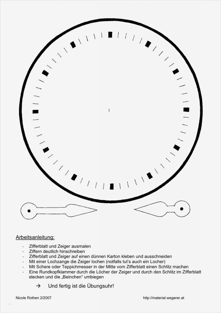 Uhr Basteln Vorlage Schön Zappelkiste Die Uhr Durchgehend Uhr Basteln
