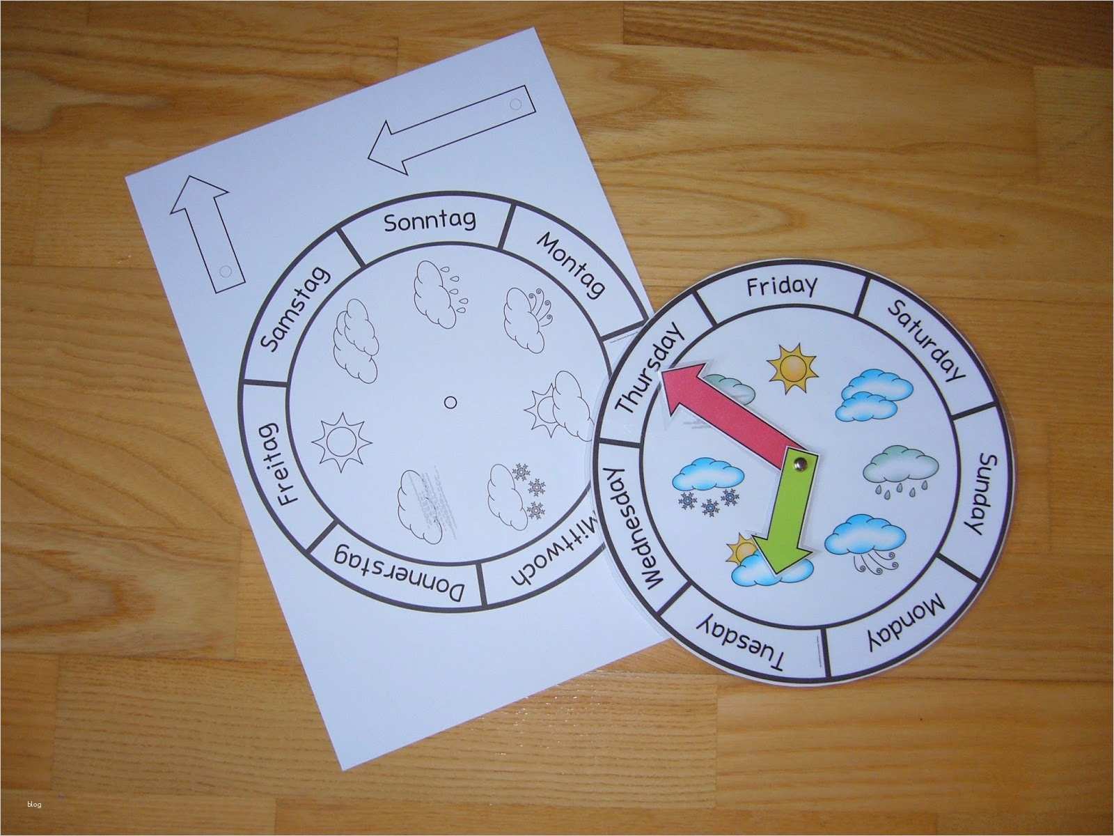 Uhr Selber Basteln Vorlage Fabelhaft Ideenreise Kleine Wetteruhr