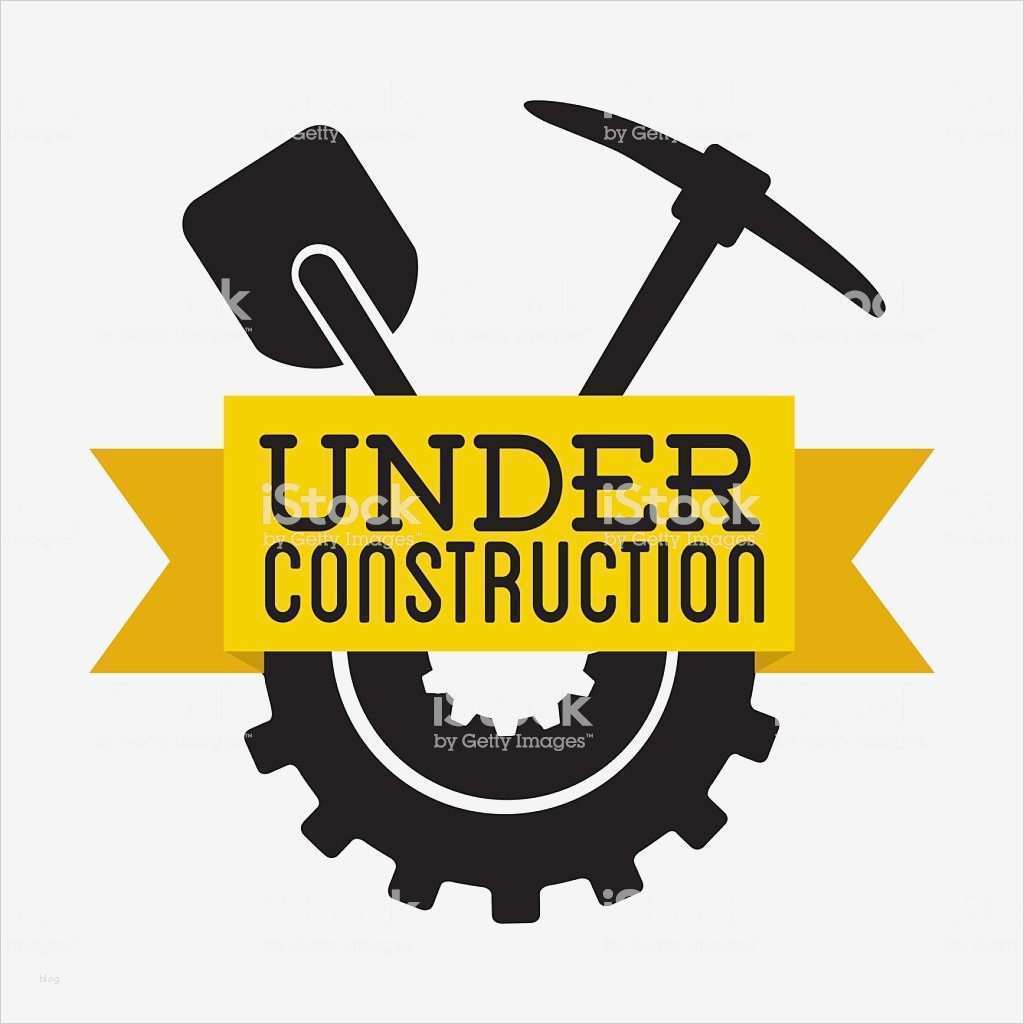 Black And Yellow Under Construction Icon Stock Vector Art