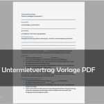 Untermietvertrag Vorlage Mieterbund Angenehm Untermietvertrag Muster Vorlage Pdf Download – Giga